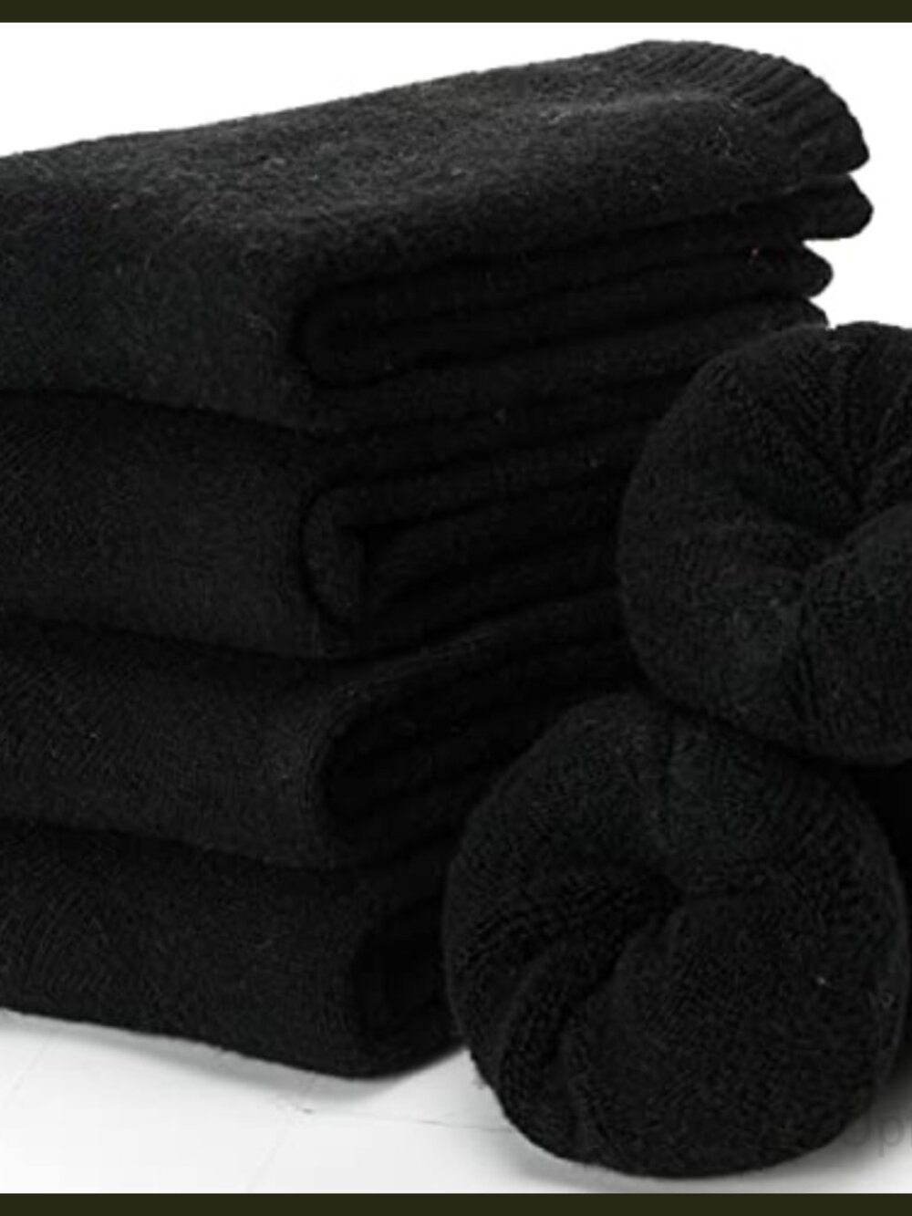 Merino Wool Blend Crew Hiking Socks Thermal Warm Winter Boot Socks 5 Pairs